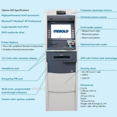 Diebold Opteva 522 Phòng khách Máy phát tiền ngân hàng máy ATM máy thanh toán tự động