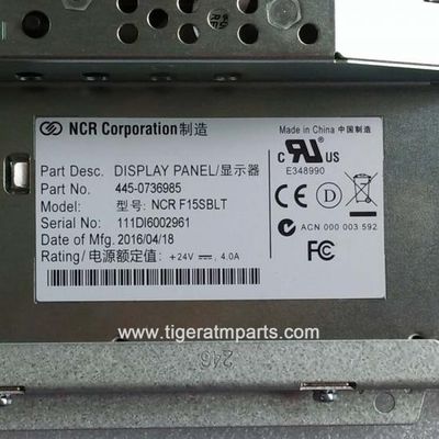 445-0736985 NCR 66XX 15 Inch LCD Display Panel Chiếc máy ATM