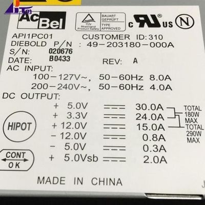Các bộ phận máy ATM Diebold Cung cấp điện 300W 49203180000A